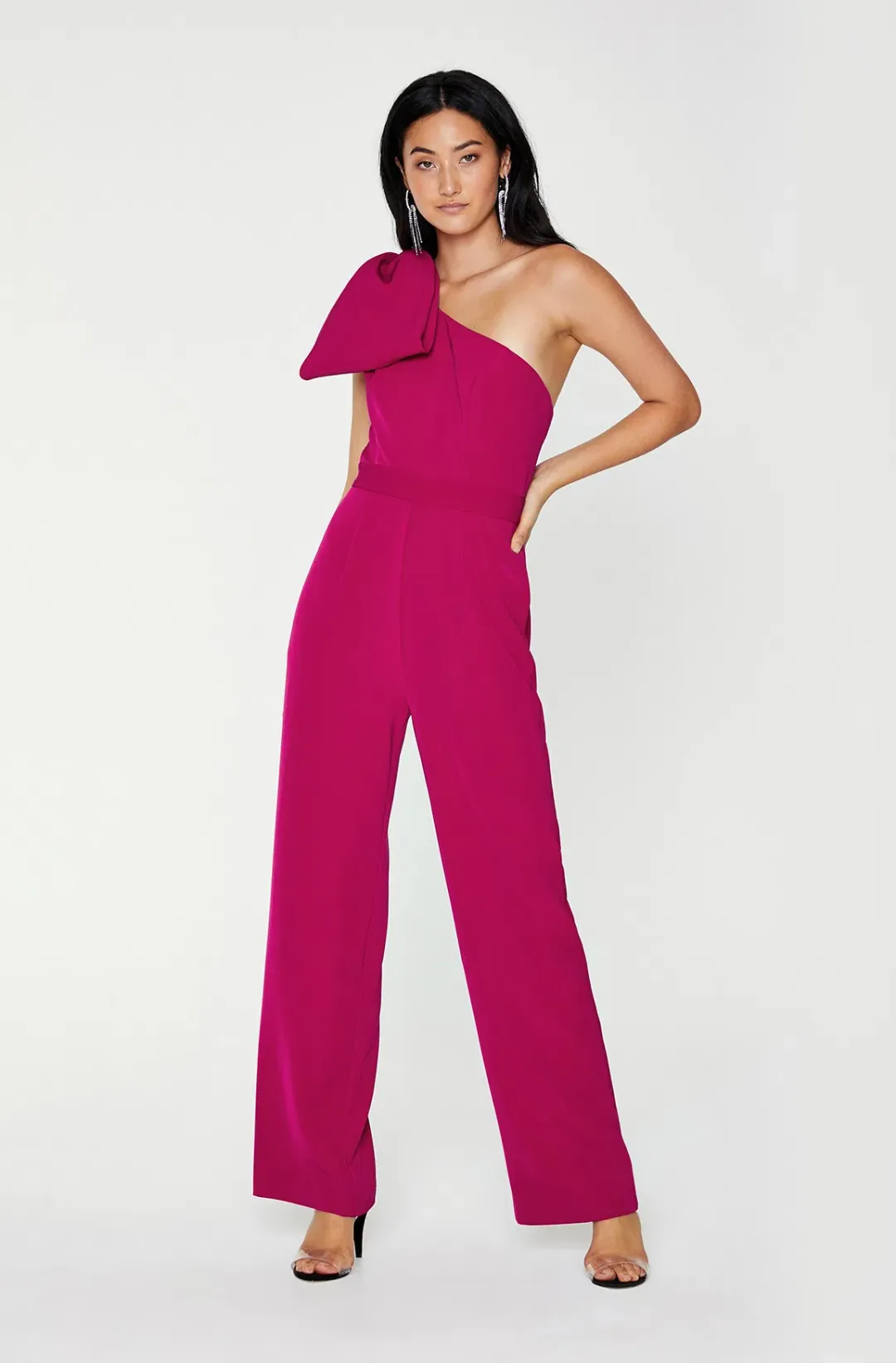 Sheike Fairmont One Shoulder Jumpsuit Pink Size 14 for rent on The Volte - main image