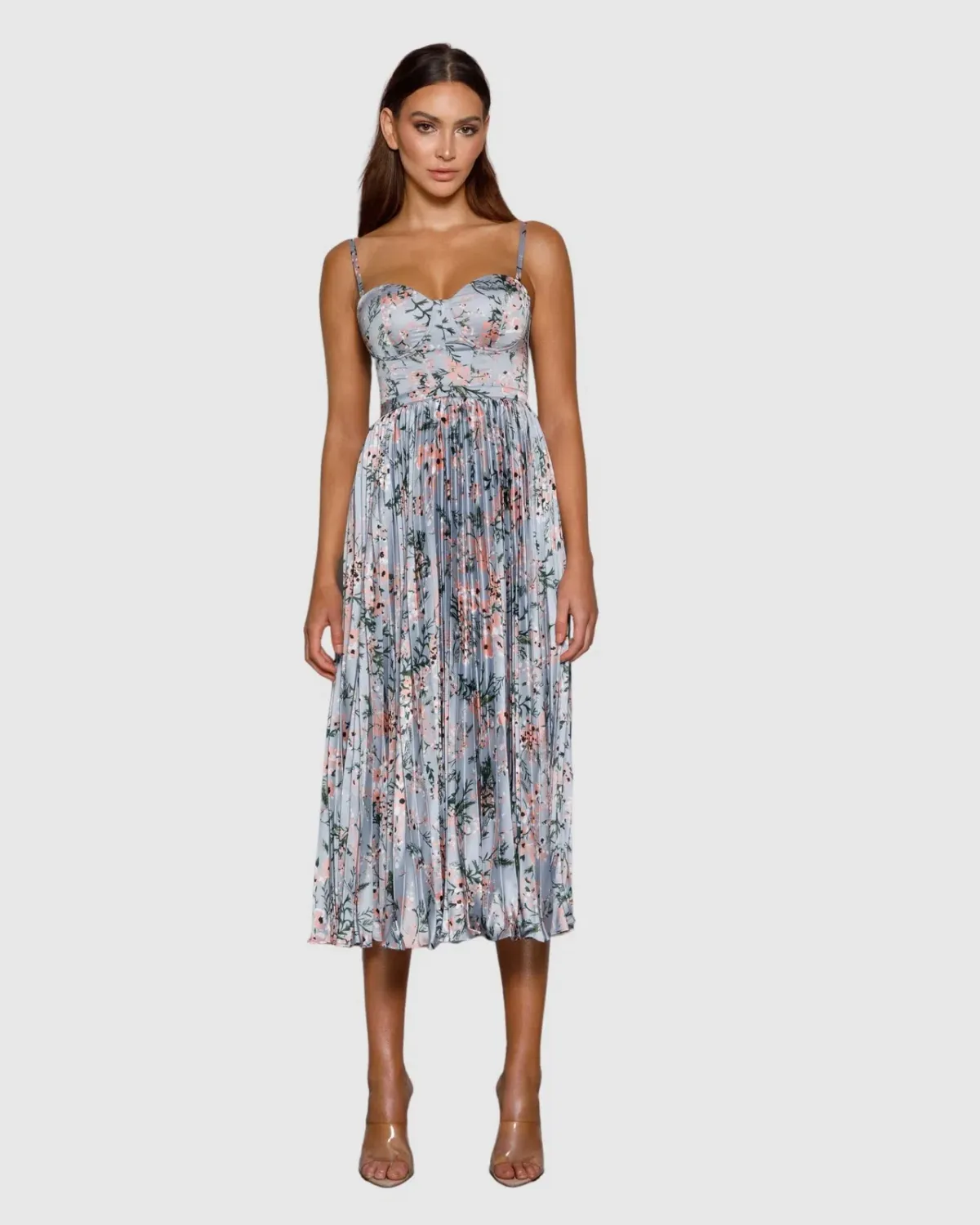 Elle Zeitoune Milan Dress Blue Floral Size AU 14 - Image 1