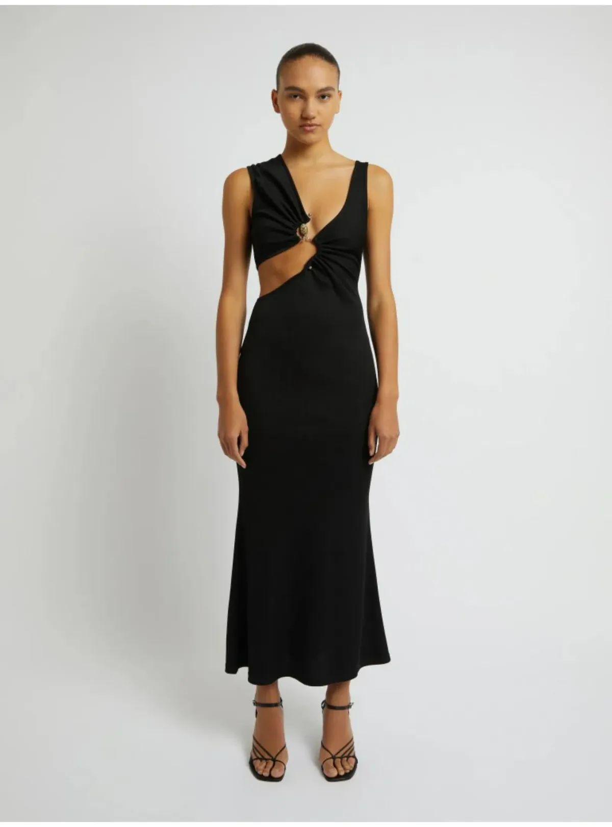 Christopher Esber Serpentine Crystal Stoned Tank Dress Black Size AU 6 - Image 5