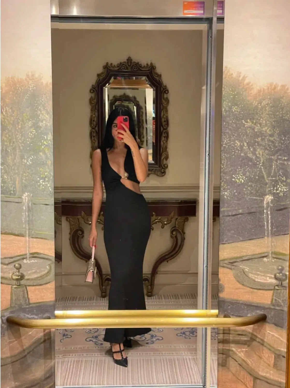 Christopher Esber Serpentine Crystal Stoned Tank Dress Black Size AU 6 for rent on The Volte - main image