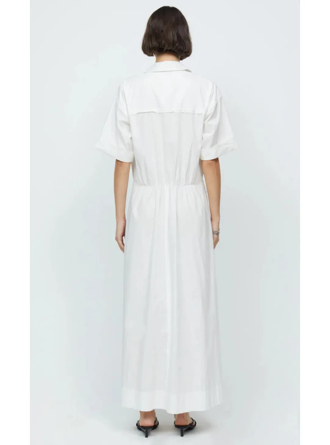 Bec & Bridge Lenna Maxi Shirt Dress Ivory Size AU 10 for rent on The Volte - main image