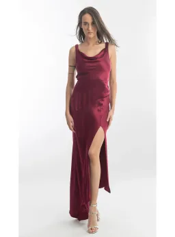 Bec & Bridge Moon Dance Cowl Dress Burgundy Size AU 10 for rent on The Volte - image 1