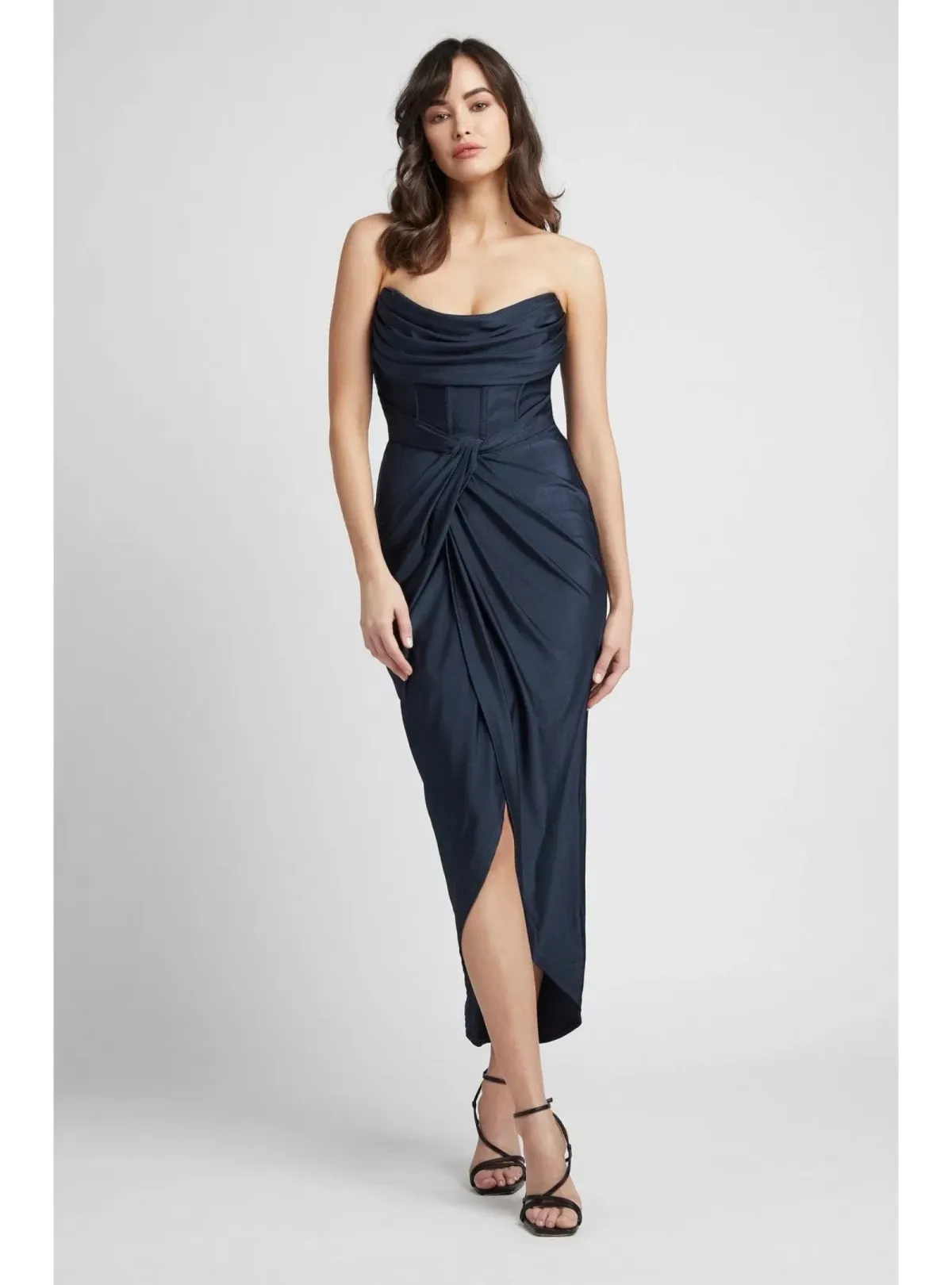 Sheike Cosmopolitan Dress In Navy Size AU 14 - Image 1