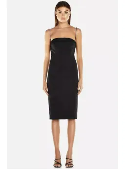 Misha Sophie Midi Dress Black Size 4 for rent on The Volte - image 1