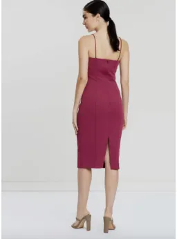 Misha Sophie Midi Dress Wine Size AU 12 for rent on The Volte - image 3