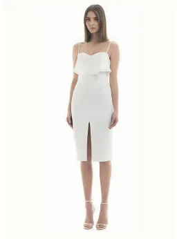 Misha Porchia Midi Dress Ivory Size 8 for rent on The Volte - image 1