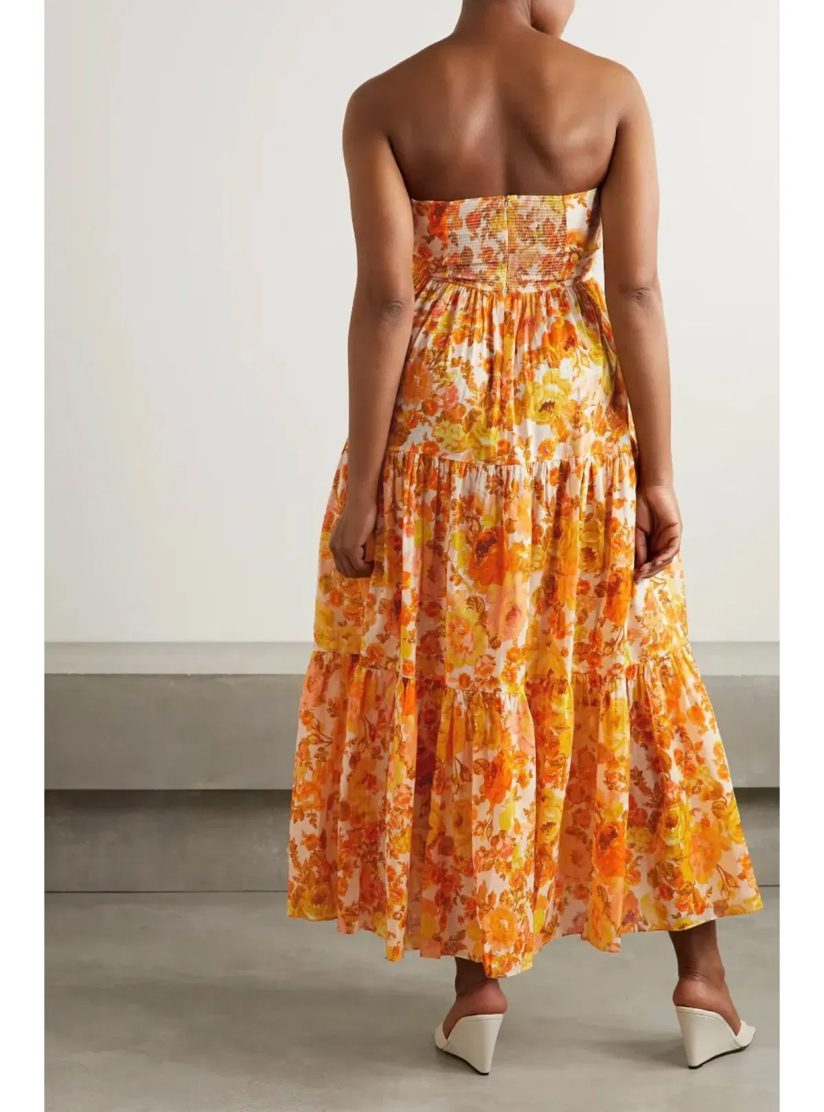 Zimmermann Raie Strapless Dress Citrus Ikat Size 0 / AU 8 - Image 2