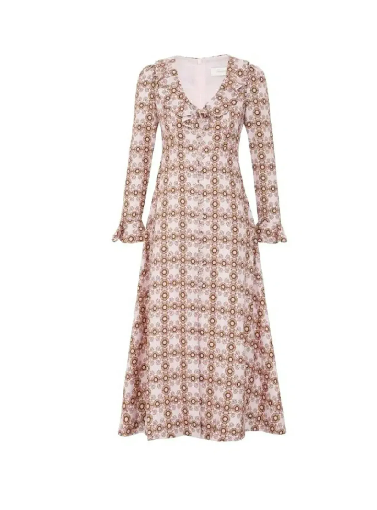 Zimmermann Daisy Midi Dress Pink Daisy Size 0 / AU 8 - Image 3