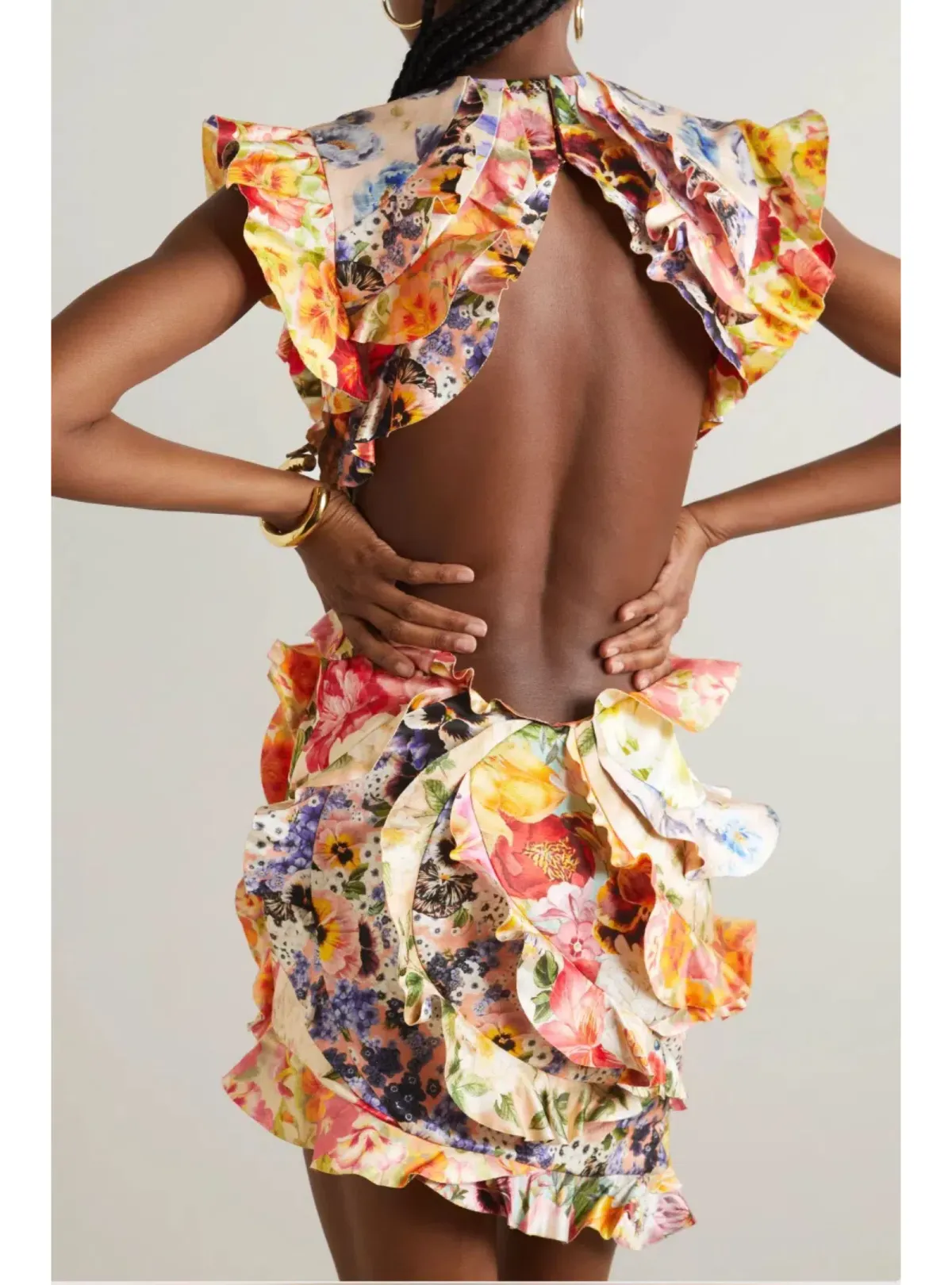 Zimmermann Wonderland Frill Mini Dress Patchwork Paisley Size 1 / AU 10 - Image 2
