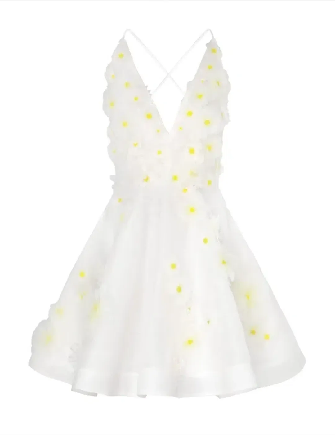 Zimmermann Matchmaker Daisy Mini Dress Ivory Size 2 / AU 12 for rent on The Volte - main image