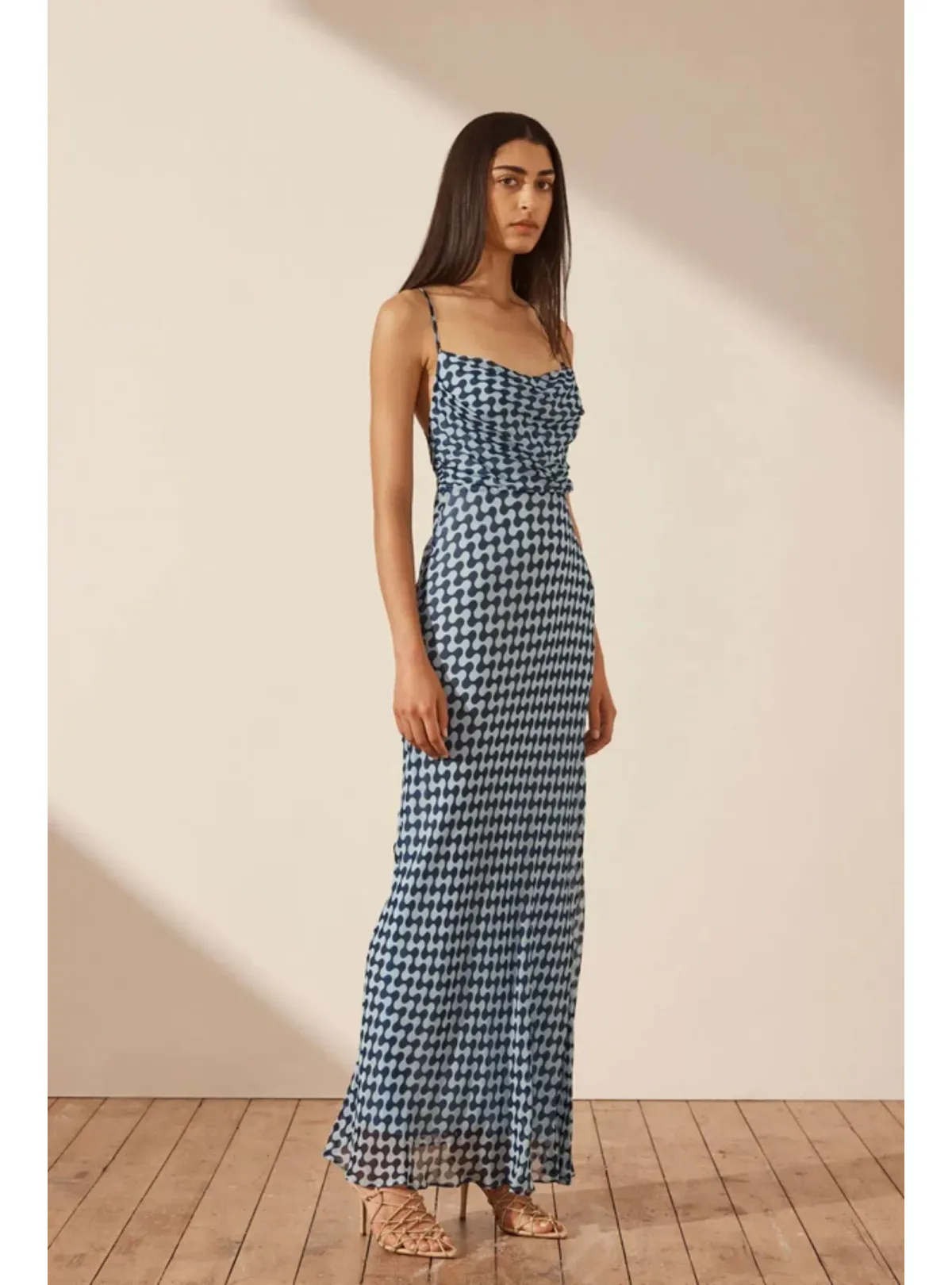 Shona Joy Elina Lace Maxi Dress in Midnight/Ice Size AU 8 - Image 2