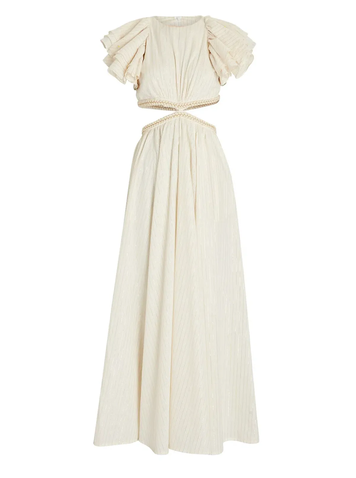 Zimmermann Anneke Cut Out Ruffle Dress Ivory Size 1 / AU 10 - Image 3