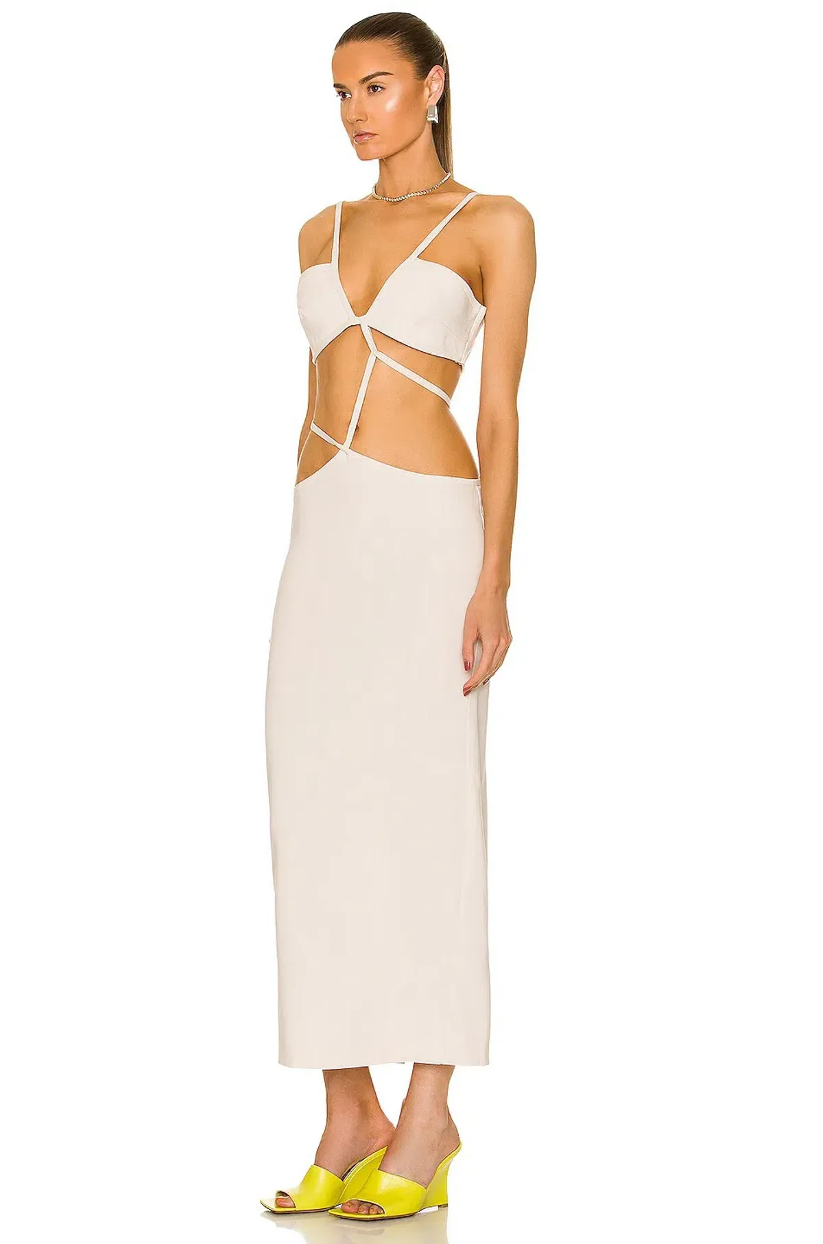 Christopher Esber Cross Bandeau Tie Dress Bone Size 12 AU - Image 3