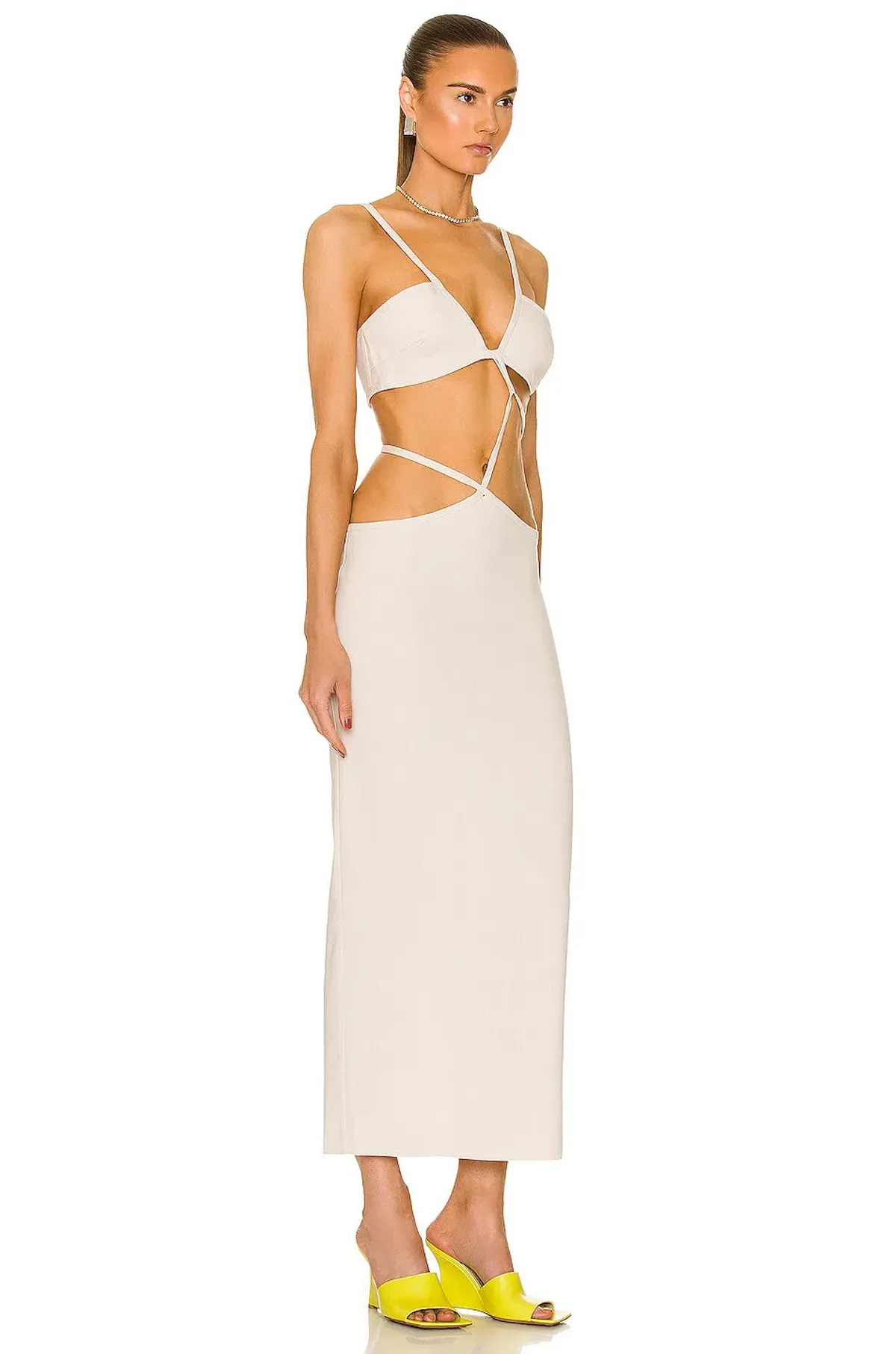 Christopher Esber Cross Bandeau Tie Dress Bone Size 12 AU - Image 2