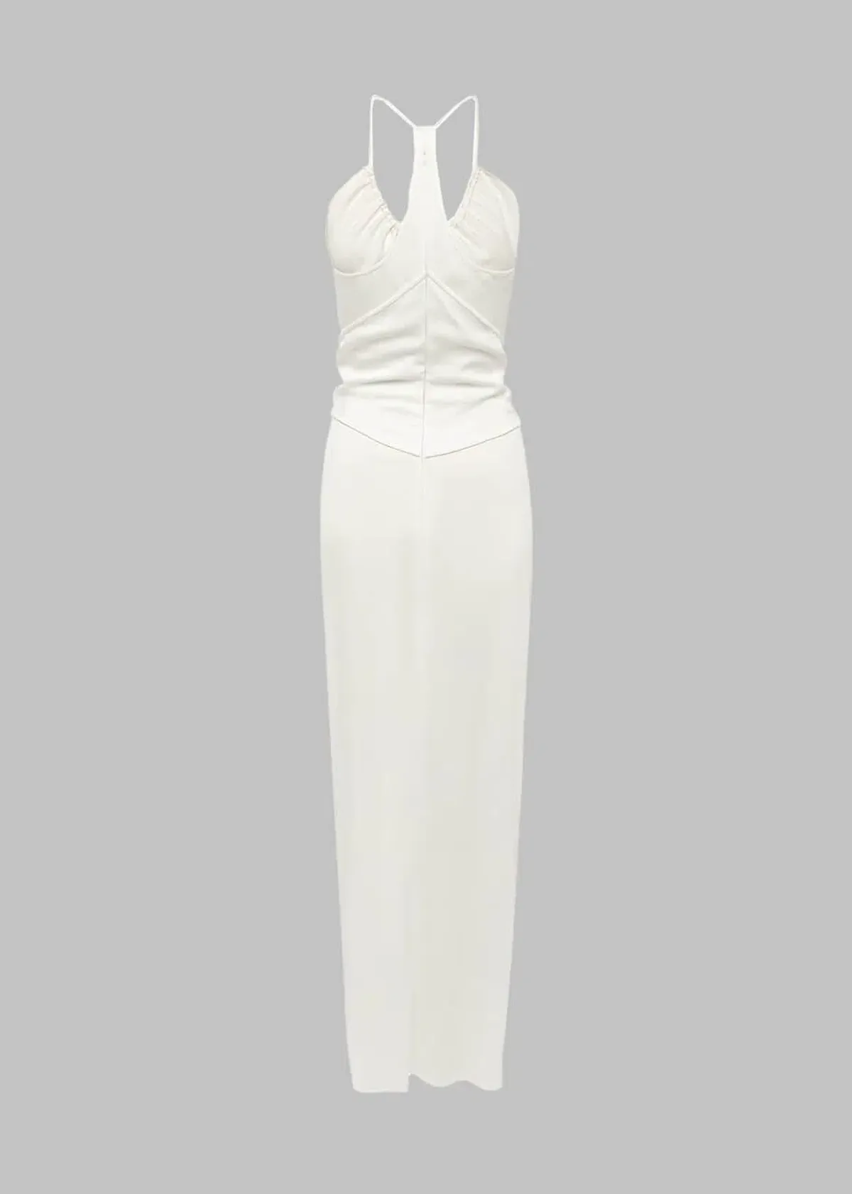 Christopher Esber Multi Panel Disconnect Ruched Halter Dress White Size 12 AU - Image 3