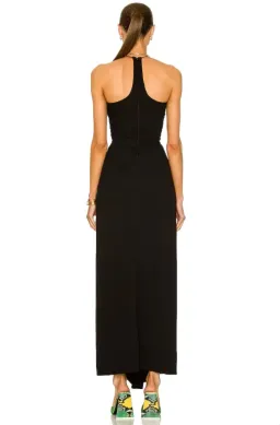 Christopher Esber Multi Panel Disconnect Ruched Halter Dress Black Size 4 AU for rent on The Volte - image 3