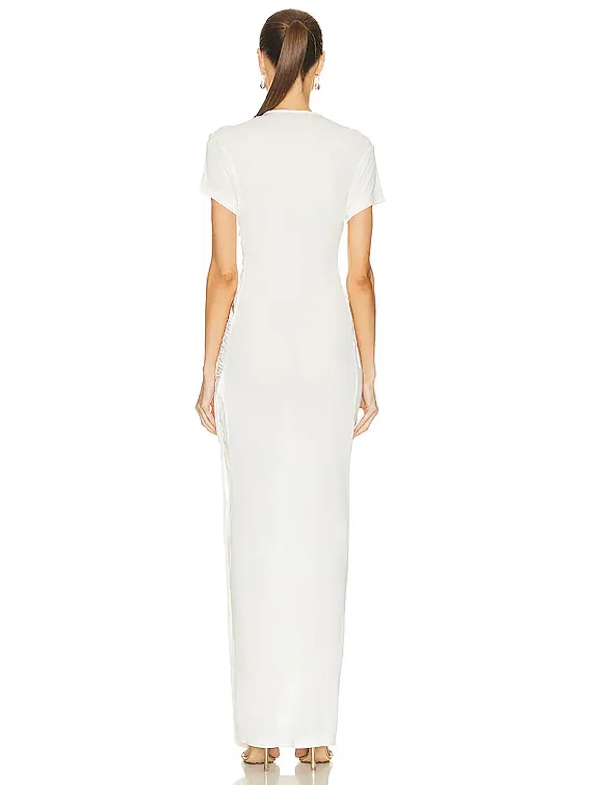 Christopher Esber Twisted Draped Tee Dress White Size 10 AU - Image 3
