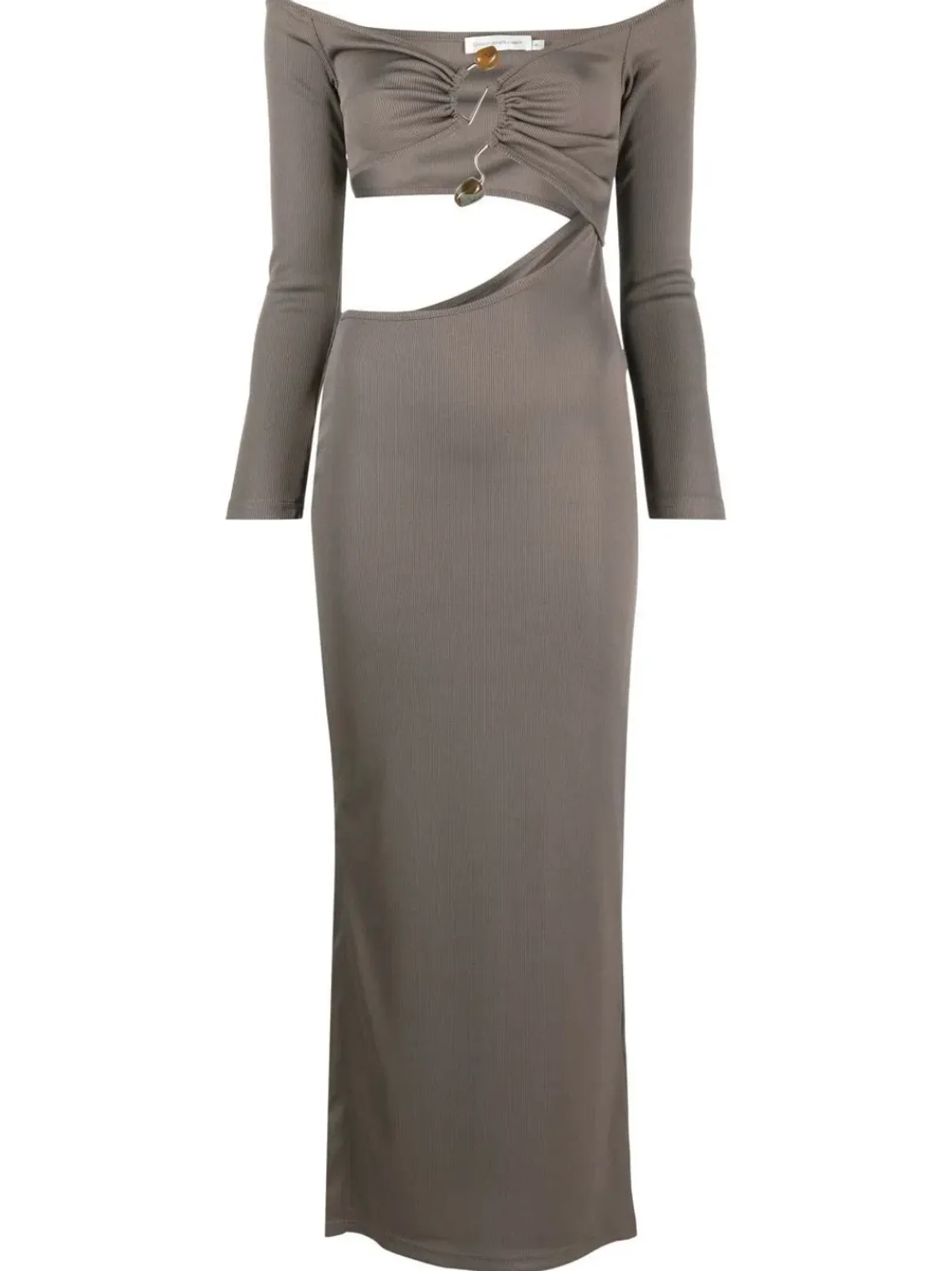 Christopher Esber Distort Quartz Shoulderless Dress Cinder Size 12 AU - Image 3