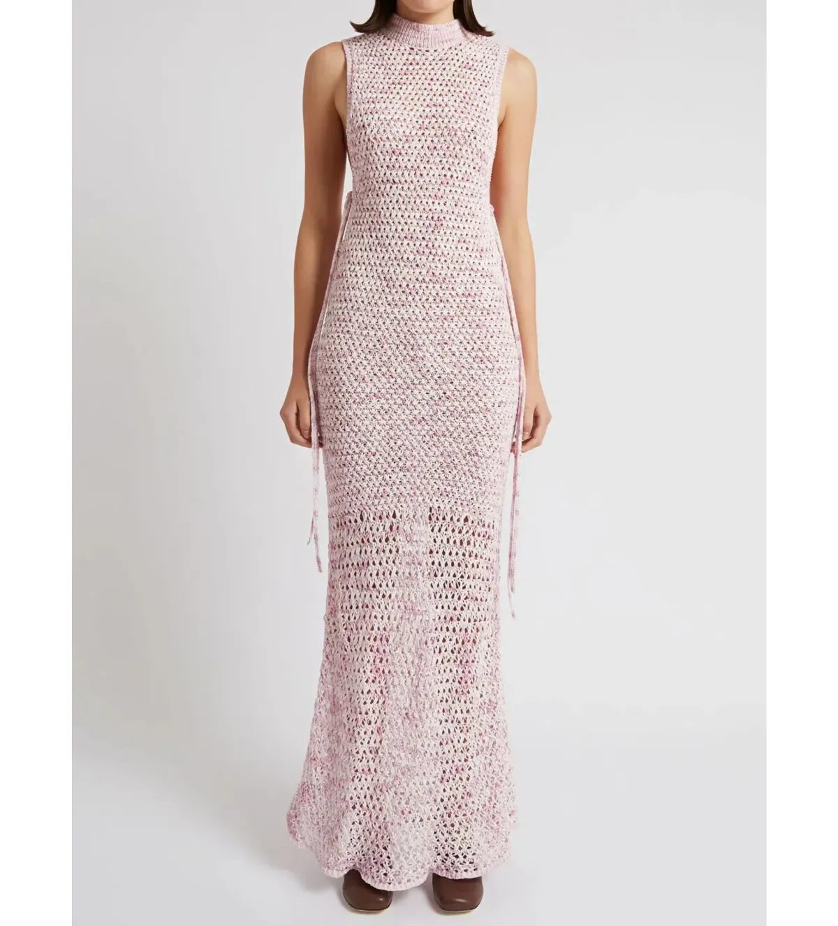 Christopher Esber Cross Stitch Muscle Dress Pink Swirl Size M/Au 10 - Image 1
