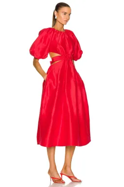 Aje Mimosa Cut-out Midi Dress Scarlet Red Size 6 for rent on The Volte - image 5