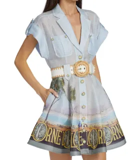 Zimmermann Postcard Shirt Mini Dress Lorne Print Size 1 / AU 10 for rent on The Volte - image 2