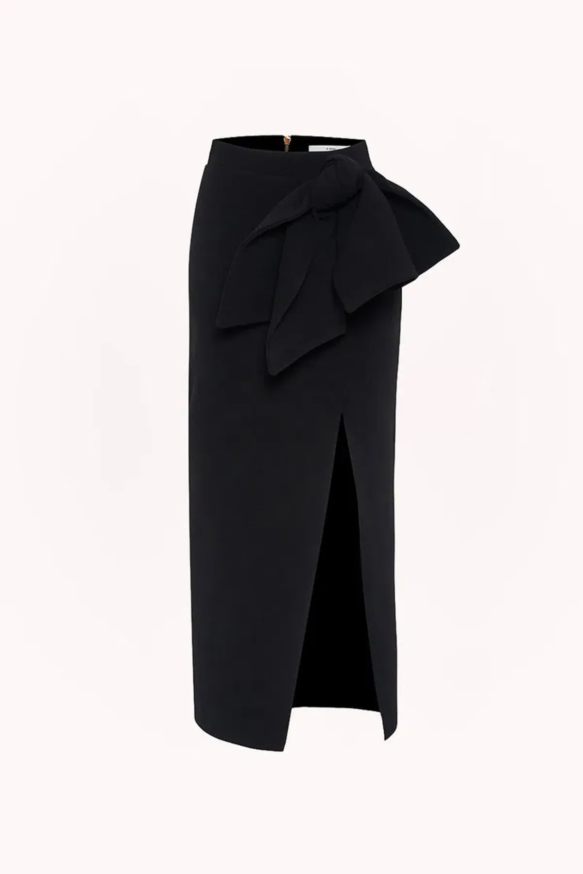 By Johnny Betina Bow Split Skirt Black Size 8 - Image 4