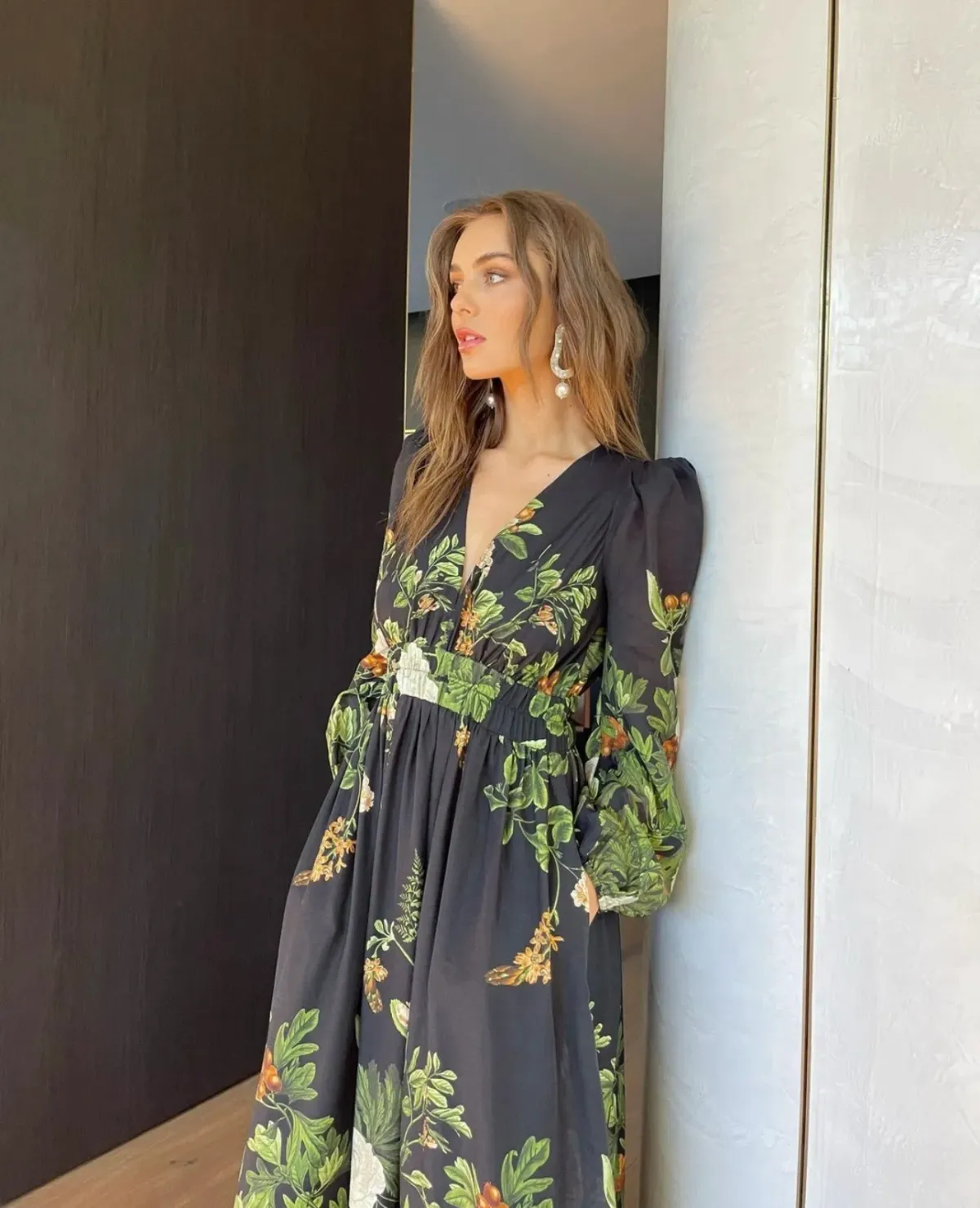 Sheike Garden of Eden Maxi Black Floral Size 16 - Image 2