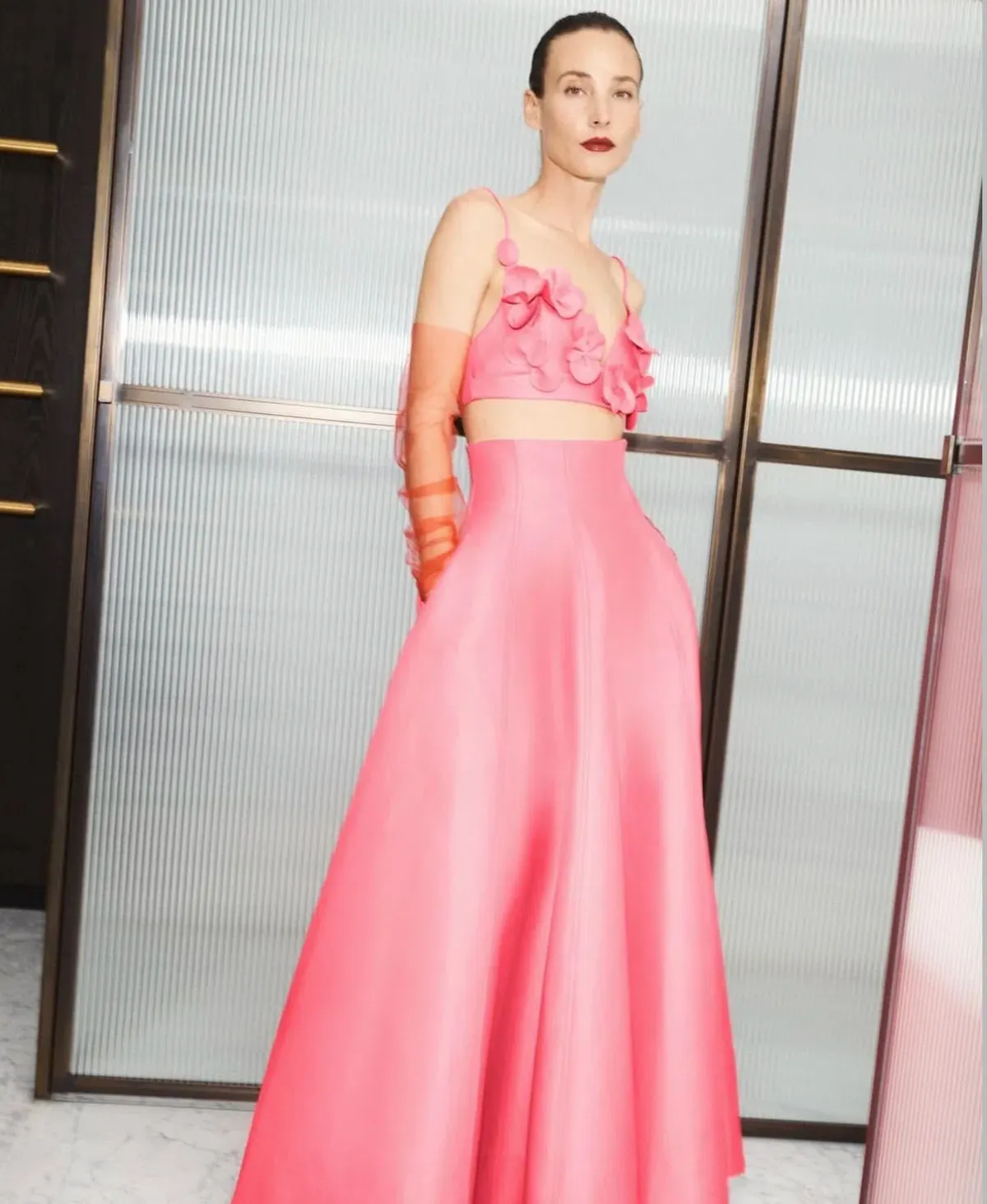 Acler Isla Top and Maxi Skirt Set Pink Rose Size 10 - Image 5