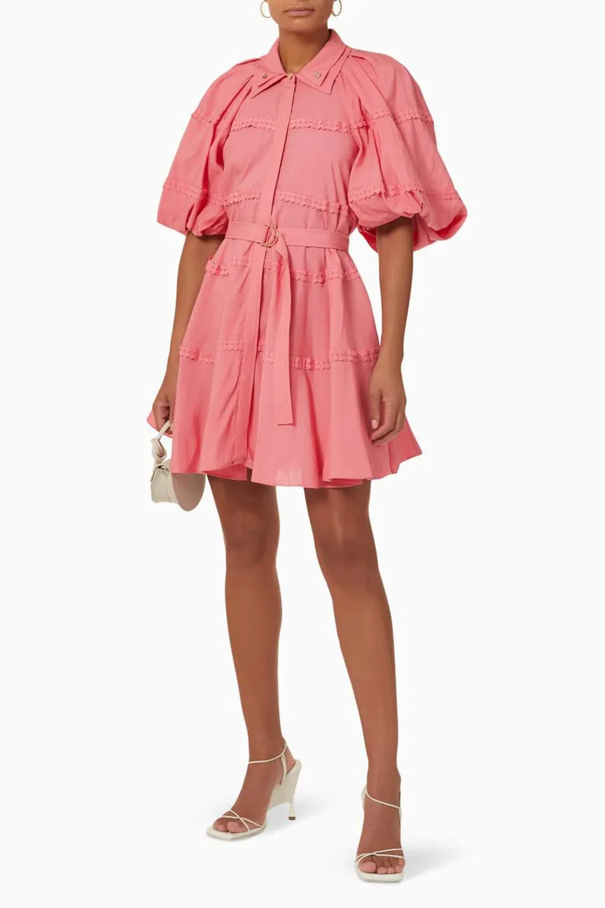 Acler Bowdon Mini Dress in Dusty Pink Size 12 - Image 1
