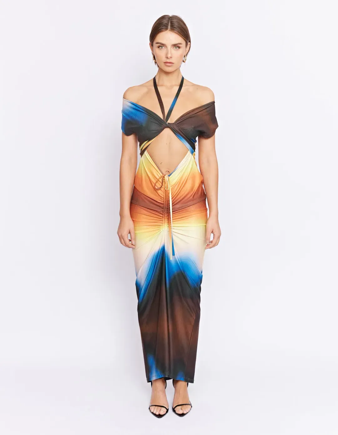 Pfeiffer Lexington Dress Earth Multi Size 8 for rent on The Volte - main image