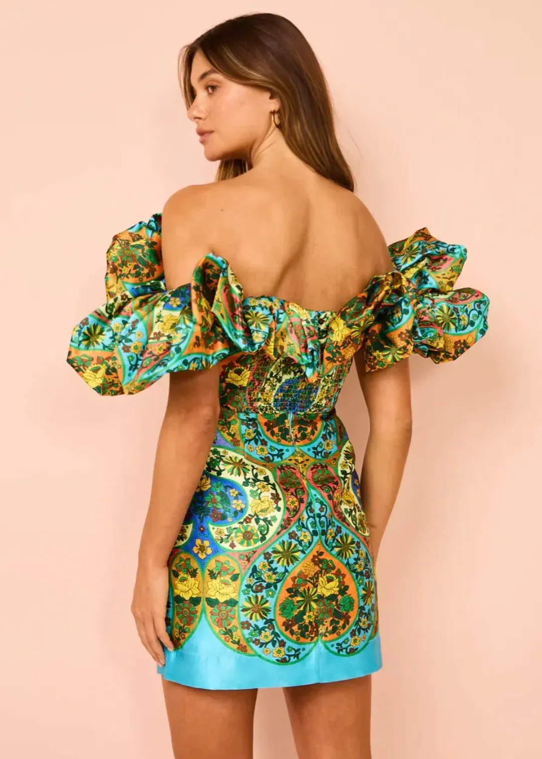 Alemais Sofie Off Shoulder Dress Multi Size 12 for rent on The Volte - main image