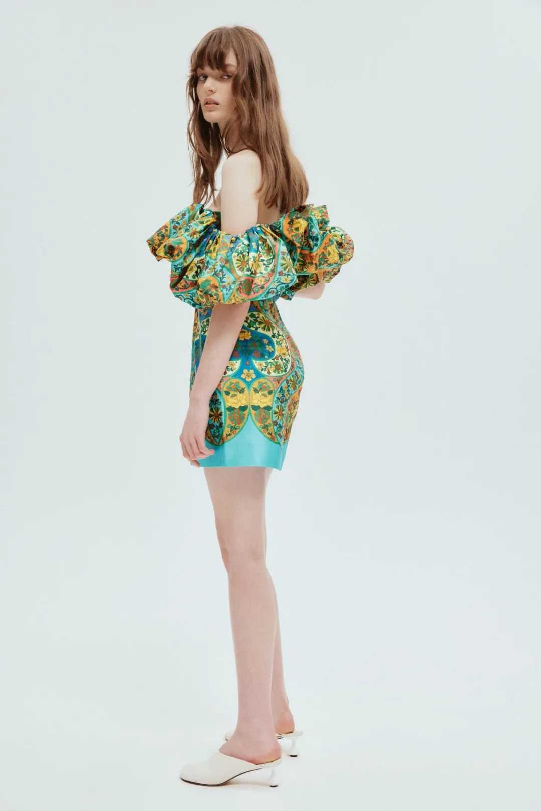 Alemais Sofie Off Shoulder Dress Multi Size 12 for rent on The Volte - main image