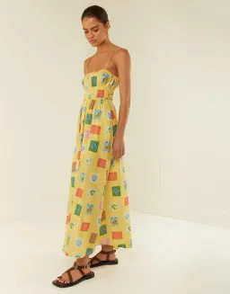 Palm Noosa West Dress Yellow Multi Size 12 for rent on The Volte - image 2