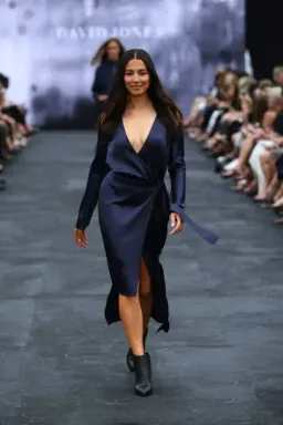 Dion Lee Silk Contour Tie Dress Navy Size 6 for rent on The Volte - image 6