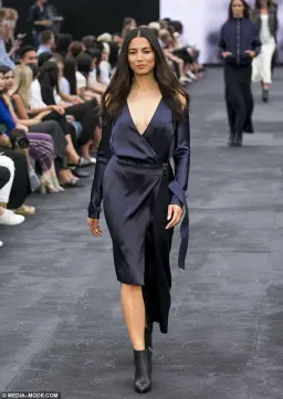 Dion Lee Silk Contour Tie Dress Navy Size 6 for rent on The Volte - image 5