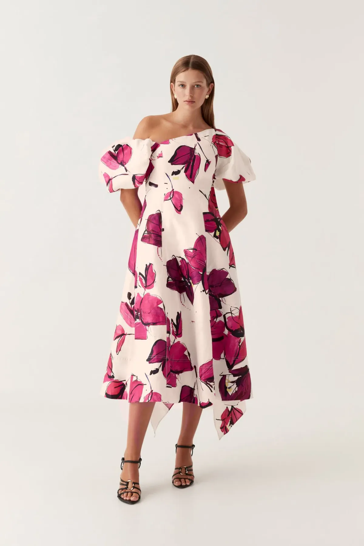 Aje Arista Tulip Midi Dress Floral Size 8 - Image 2