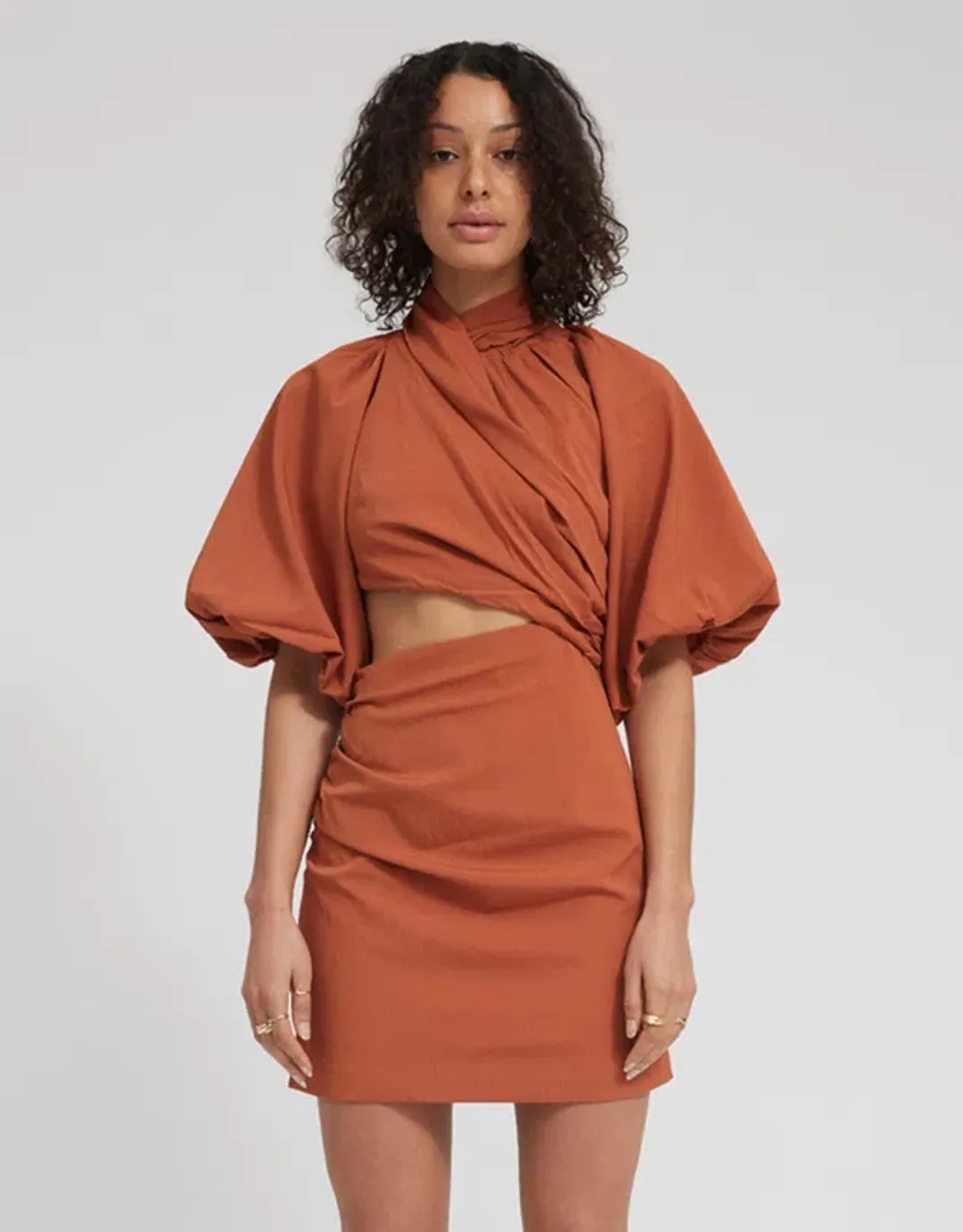 Tojha Celia Mini Dress Sienna Size AU 8 for rent on The Volte - main image