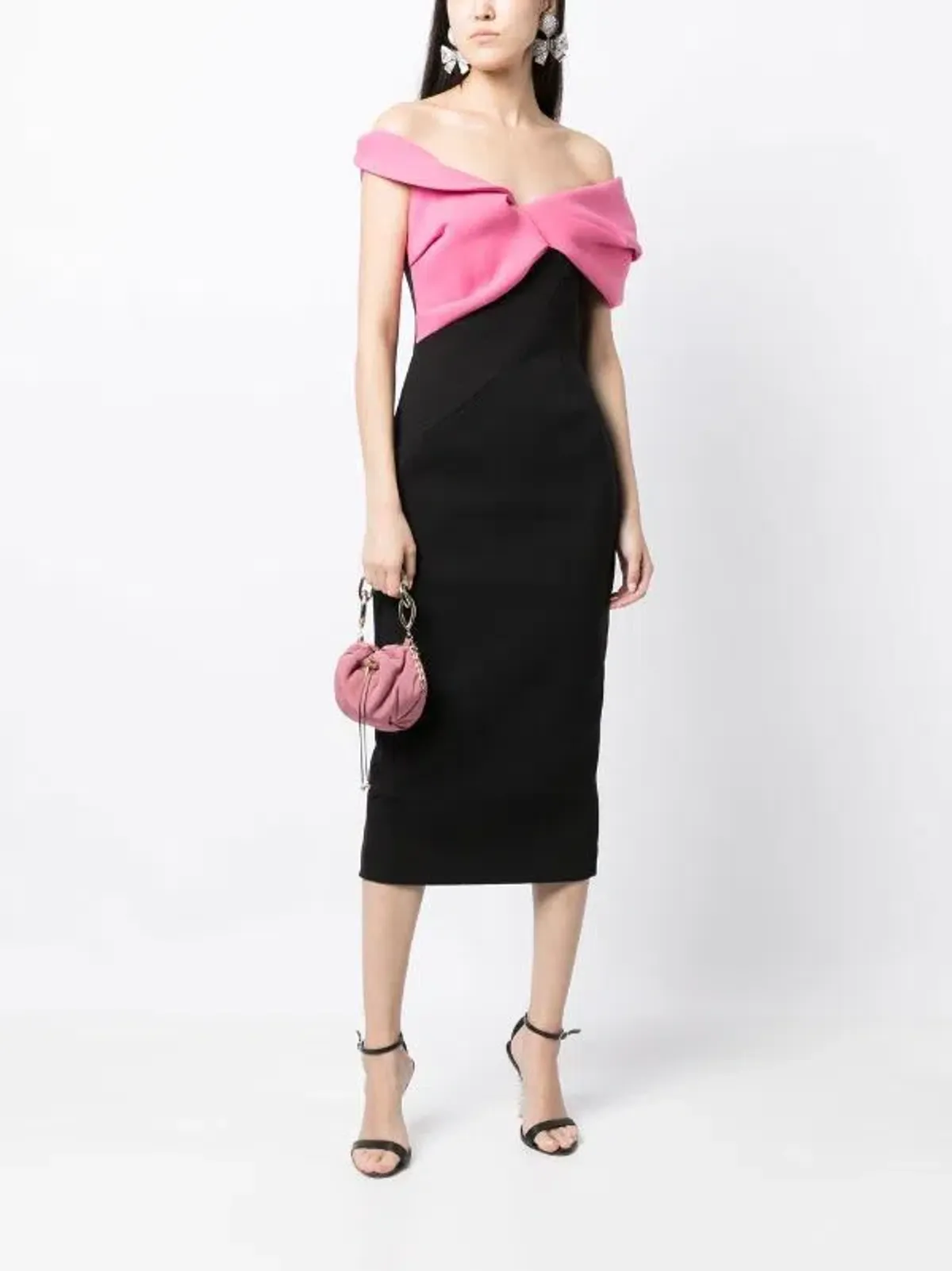 Rachel Gilbert Matteo Sleeveless Dress Pink/Black Size 0 / AU 6 - Image 2