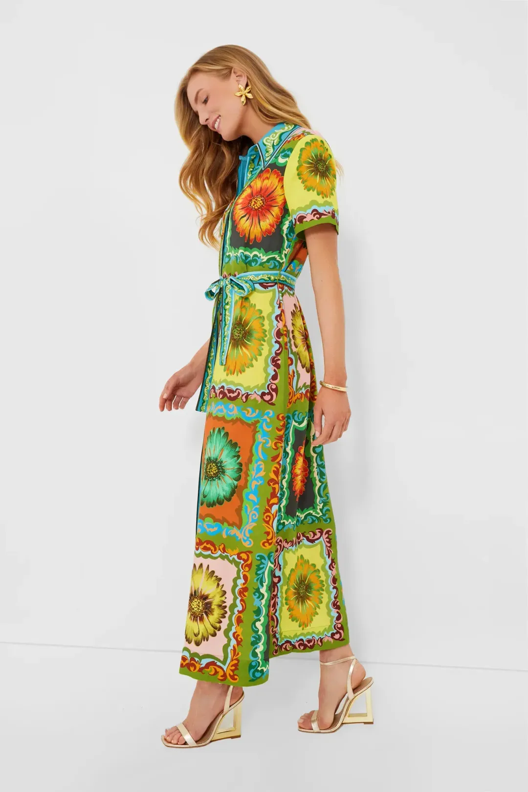 Alemais Disco Daisy Shirtdress Multi Size 8 for rent on The Volte - main image