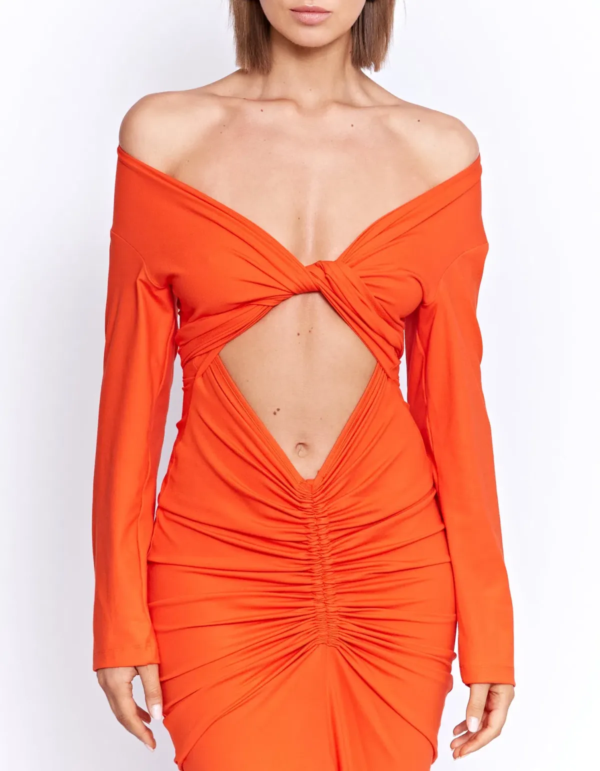 Pfeiffer Fontaine Midi Dress Crimson Orange Size M / AU 10 - Image 2