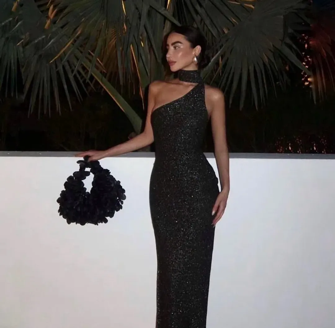 Asta Resort Jennifer Dress Charcoal Sequin Size S / AU 8 for rent on The Volte - main image
