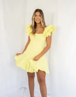 Aje Breathless Frill Sleeve Mini Dress Size AU 10 for rent on The Volte - image 3