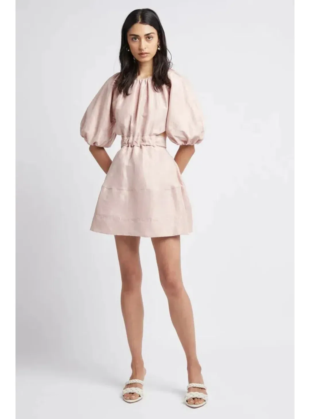 Aje Psychedelia Mini Dress Blush Size AU 8 for rent on The Volte - main image