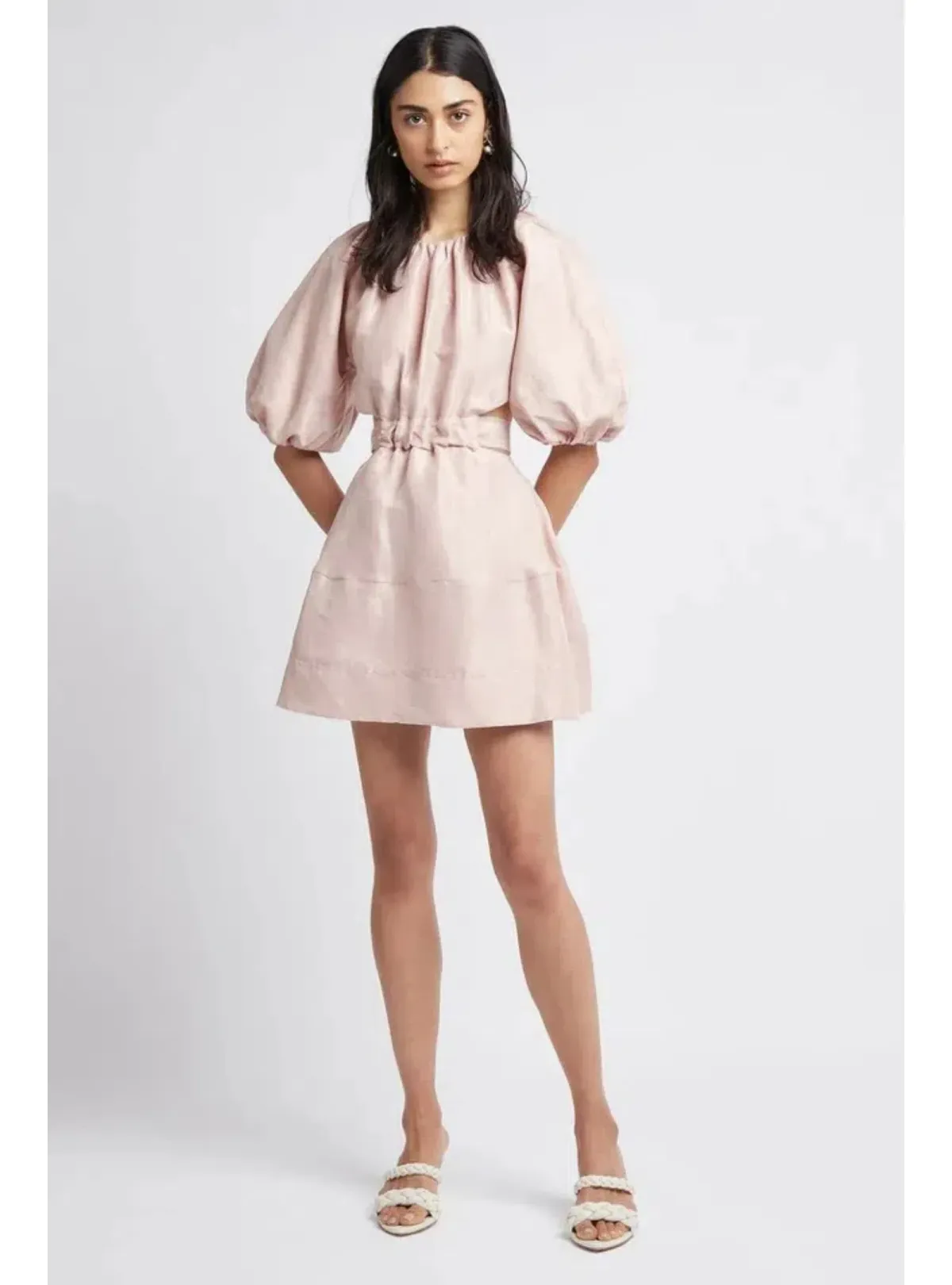 Aje Psychedelia Mini Dress Blush Size AU 8 for rent on The Volte - main image