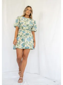 Sir the Label Celia Puff Sleeve Mini Dress Marguerite Print Size AU 8 for rent on The Volte - image 3