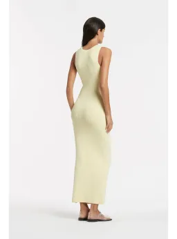 Sir the Label Kelvin Draped Midi Dress in Lemon Size AU 8 for rent on The Volte - image 2
