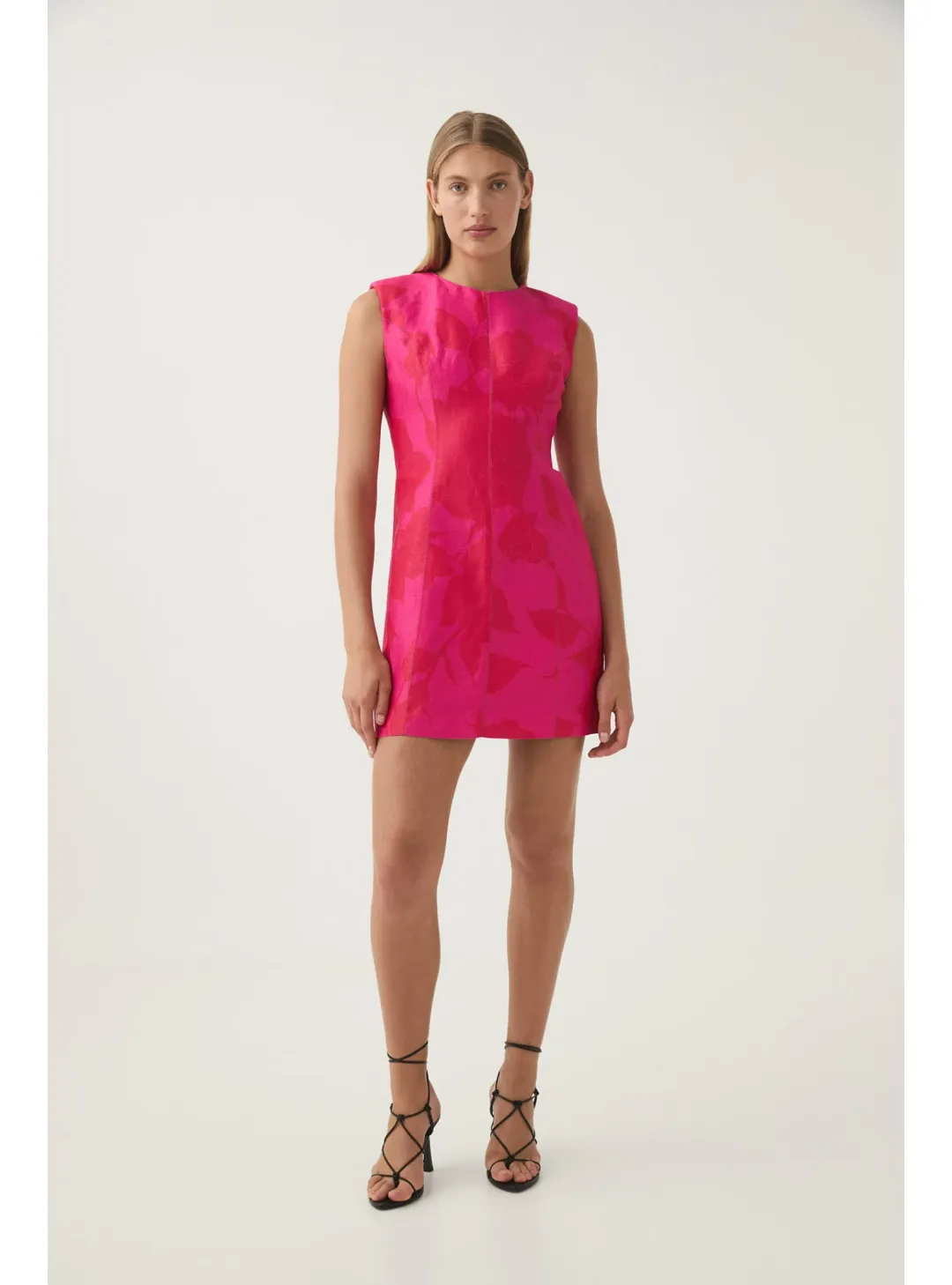 Aje Cove Pendant Mini Dress Florescent Rose Size AU 10 for rent on The Volte - main image