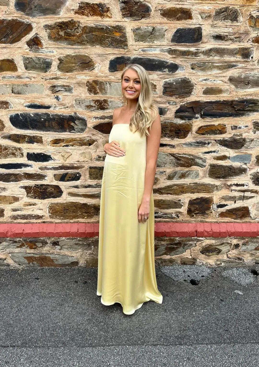 Anna Quan Delfina Maxi Dress Champagne Lemon Size 8 for rent on The Volte - main image