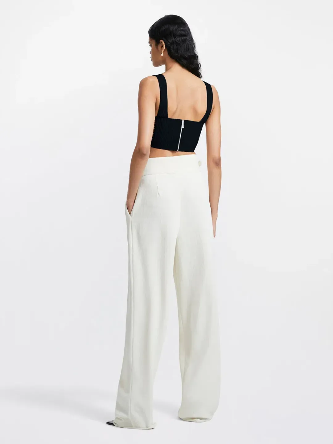 Dion Lee Crochet Knitted Corset Top Black Size 8 for rent on The Volte - main image