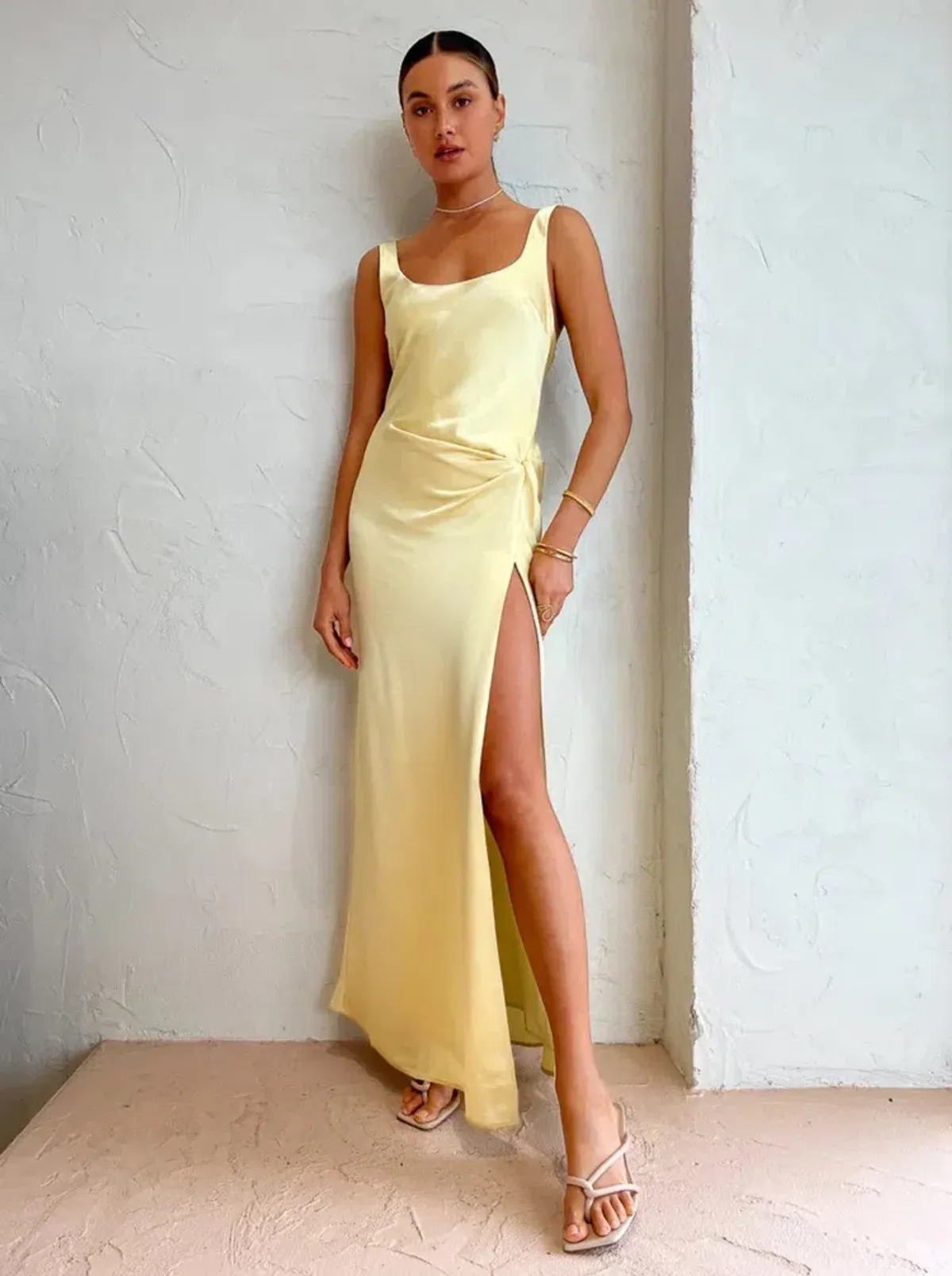 Anna Quan Etta Dress Champagne Lemon Size 8 - Image 7